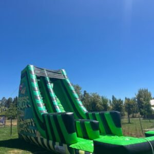 tobogán inflable acuático toxic con piscina para eventos infantiles