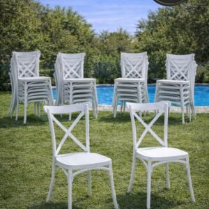 sillas crossback blancas